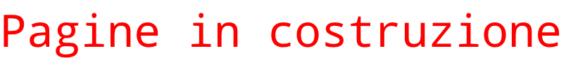 Pagine in costruzione